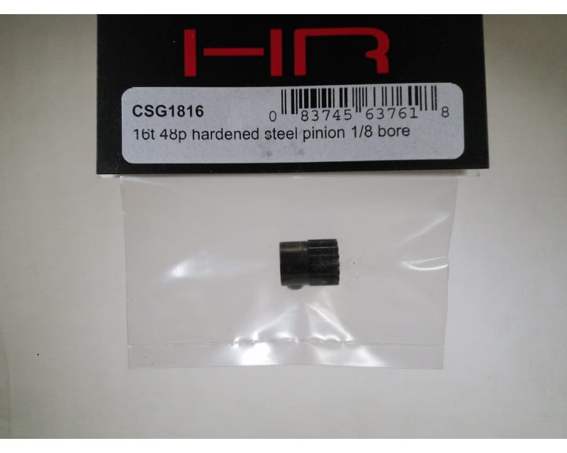 16t 48p Hardened Steel Pinion Gear 1/8 Bore