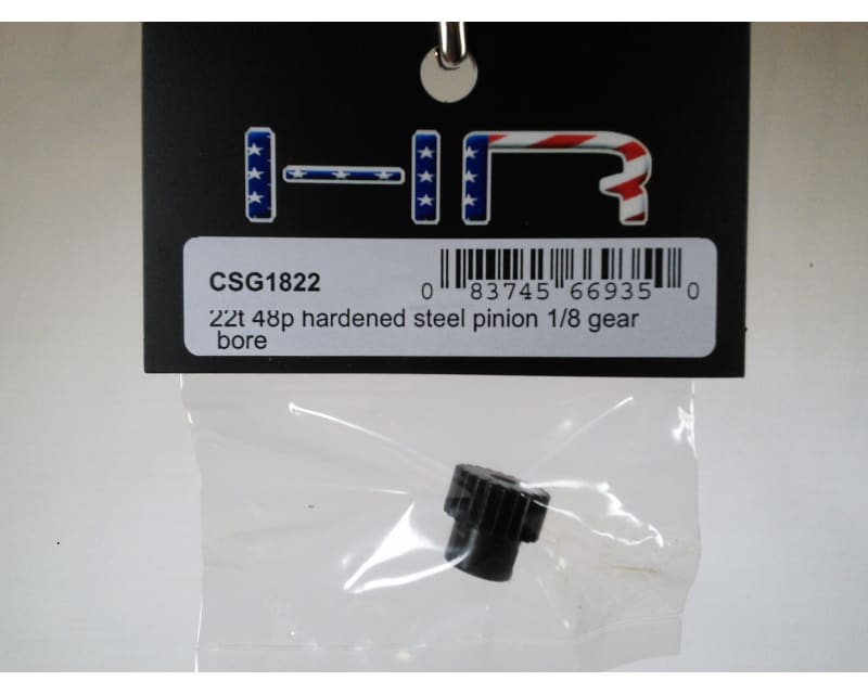Tap to zoom 22t 48p Hardened Steel Pinion Gear 1/8 Bore