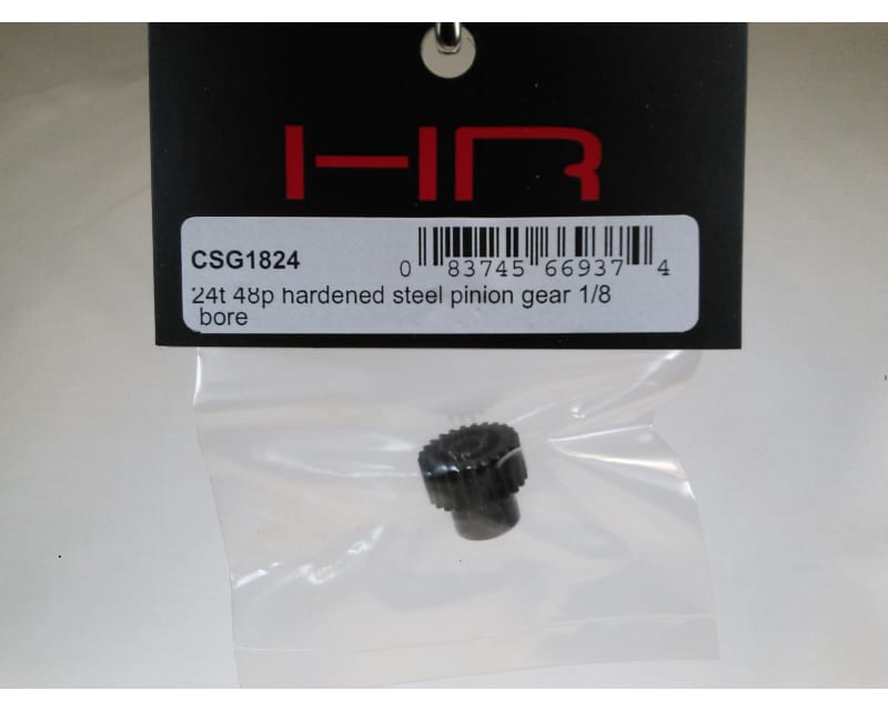 24t 48p Hardened Steel Pinion Gear 1/8 Bore