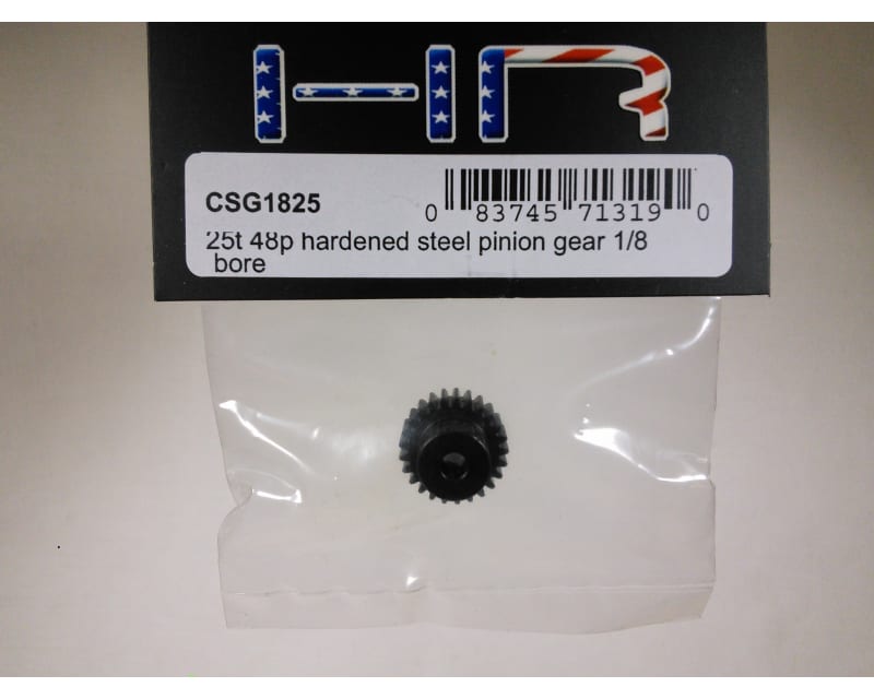 25t 48p Hardened Steel Pinion Gear 1/8 Bore