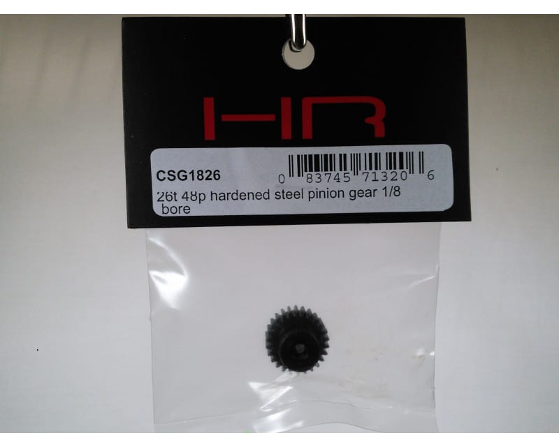 26t 48p Hardened Steel Pinion Gear 1/8 Bore