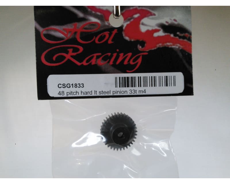 Tap to zoom 33t 48p Hardened Steel Pinion Gear 1/8 Bore