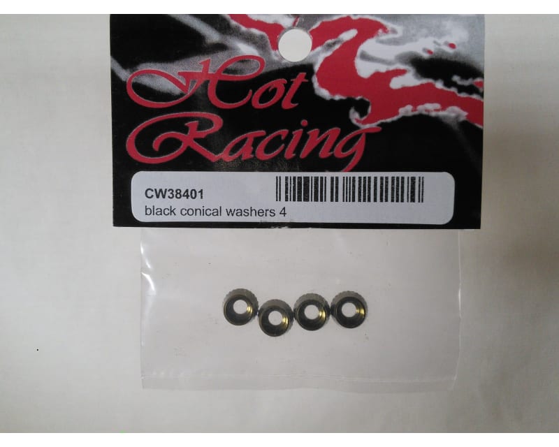 Gunmetal Aluminum 3mm Conical Washers (4)