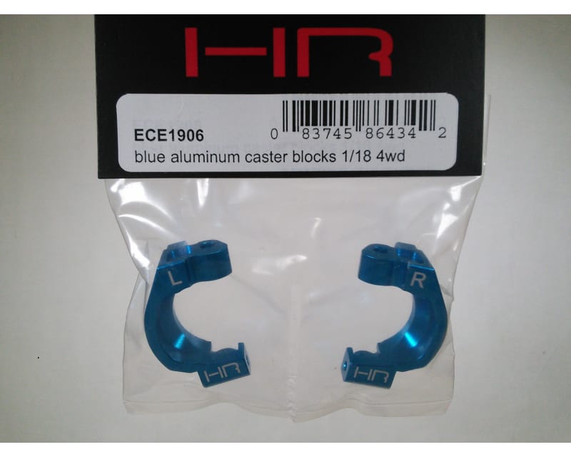 discontinued Blue Aluminum Caster Blocks 1/18 4wd