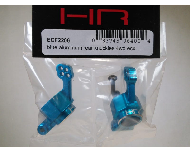 Blue Aluminum Rear Knuckles 4wd ECX