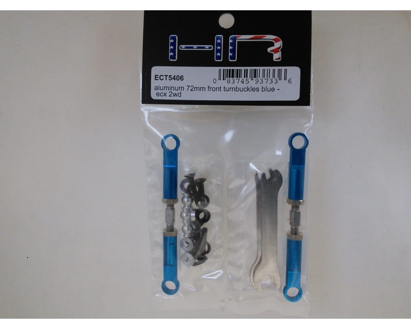 Aluminum 72mm Front Turnbuckles (Blue) - ECX 2wd