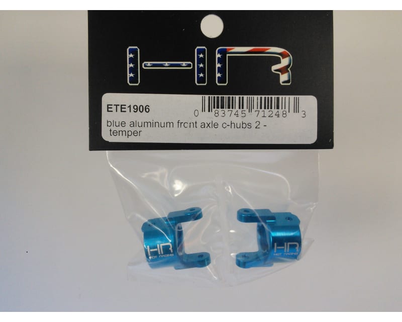 Blue Aluminum Front Axle C-Hubs (2) - 1/18 ECX Temper