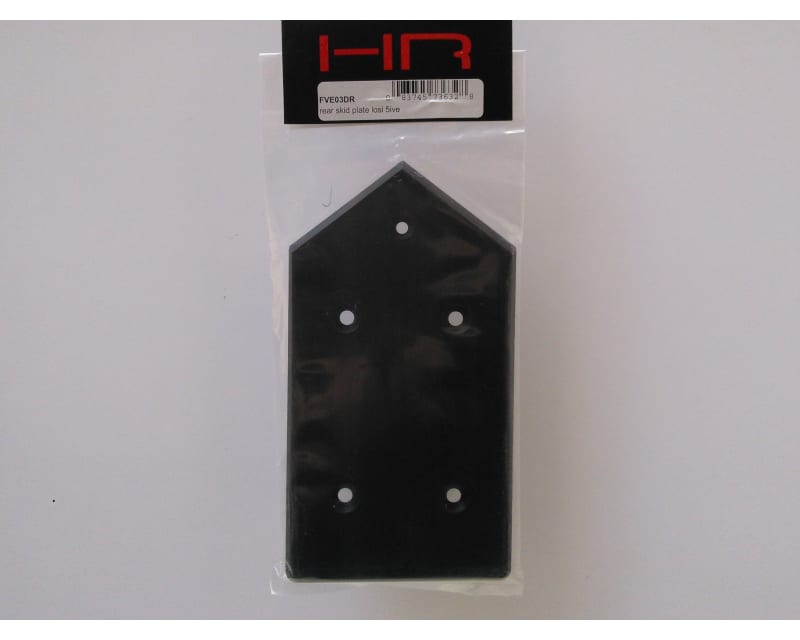 Black Delrein Rear Skid Plate: Losi 5ive MINI WRC