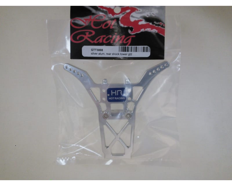 Silver Alum. Rear Shock Tower Gt2