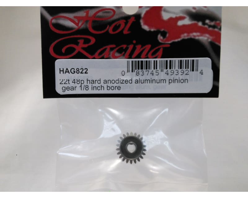 Tap to zoom 22t 48p Hard Anodized Aluminum Pinion Gear 1/8 Inch Bore