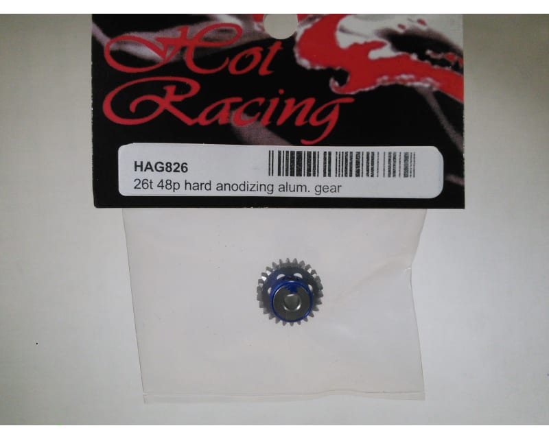 26t 48p Hard Anodized Aluminum Pinion Gear 1/8 Inch Bore