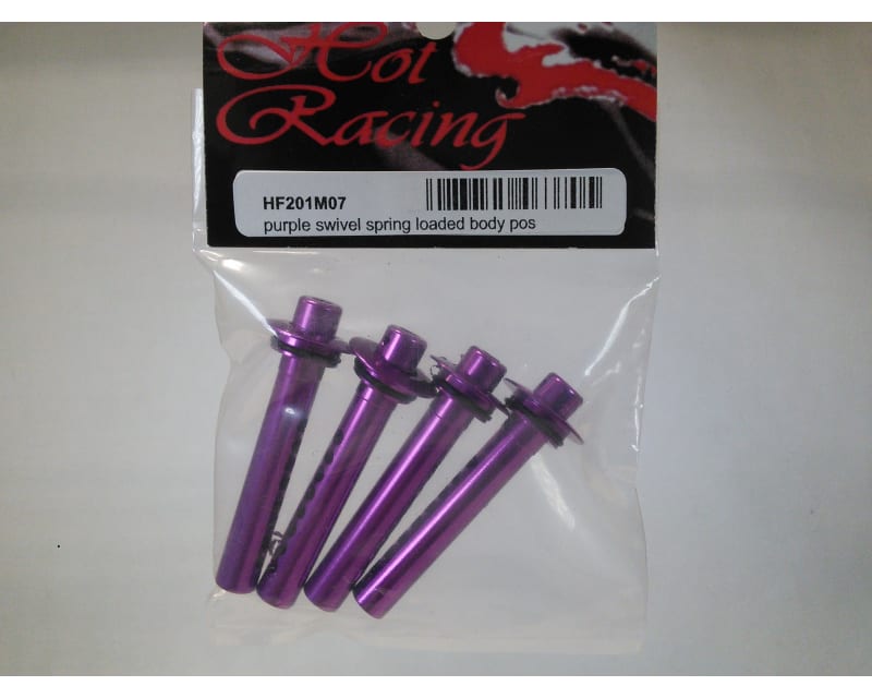 Purple Aluminum Swivel Spring Loaded Body Posts HPI Hellfire