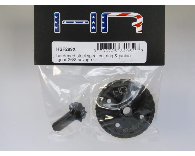 Hardened Steel Spiral Cut Ring & Pinion Gear (26/8) Savage