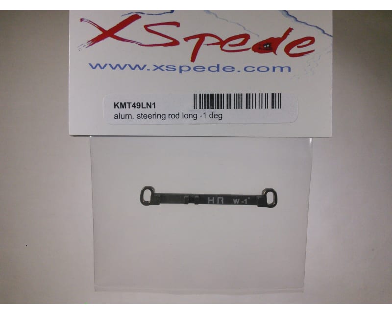 Tap to zoom Aluminum Steering Link Long -1 Deg (Gunmetal) - Kyosho Mr-03