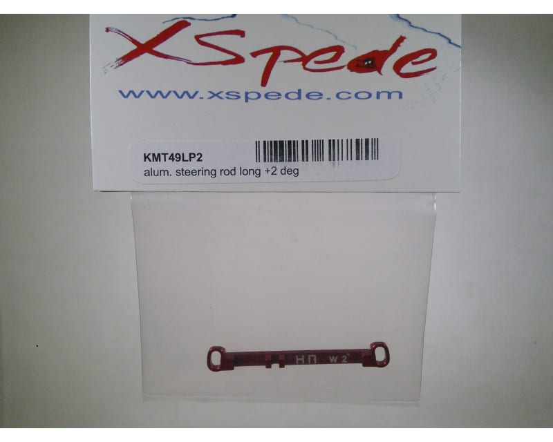 Aluminum Steering Link Long +2 Deg (Red) - Kyosho Mr-03