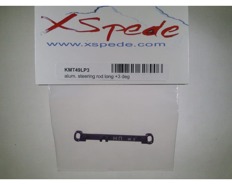 Aluminum Steering Link Long +3 Deg (Purple) - Kyosho Mr-03