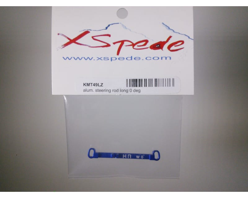 Aluminum Steering Link Long 0 Deg (Blue) - Kyosho Mr-03