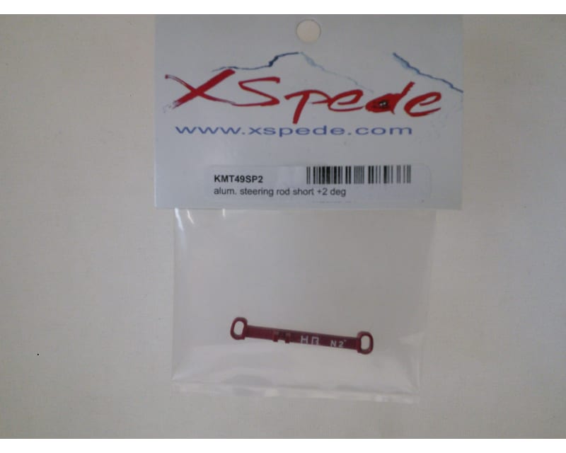 Aluminum Steering Link Short +2 Deg (Red) - Kyosho Mr-03