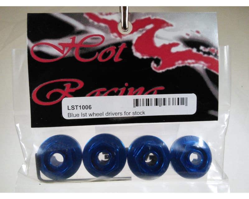 discontinued Aluminum 14mm Hex Wheel Hubs (Blue) - LST AFT MGB