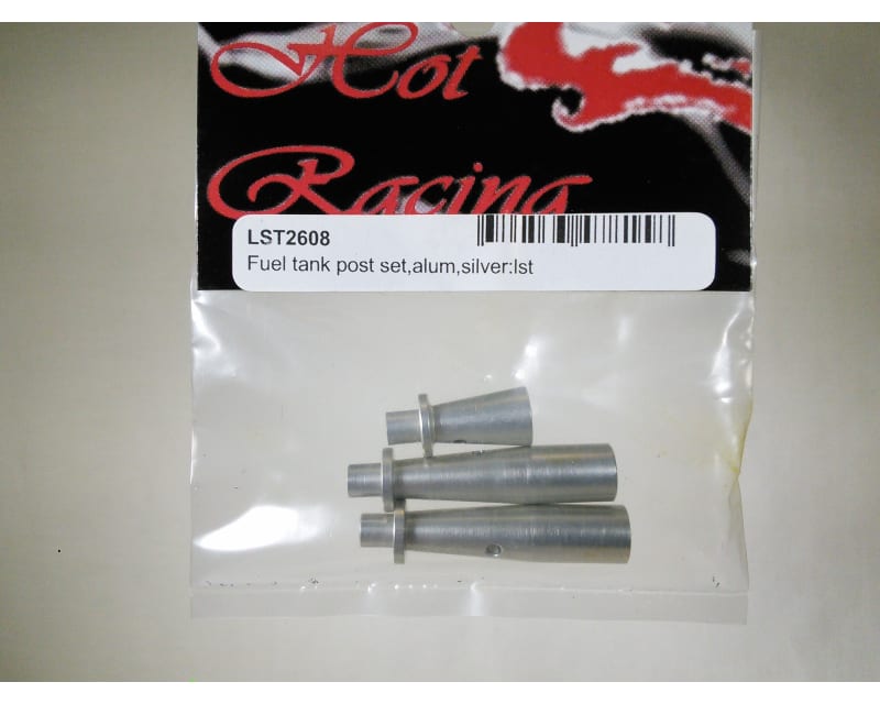 Aluminum Fuel tank post set silver:lst