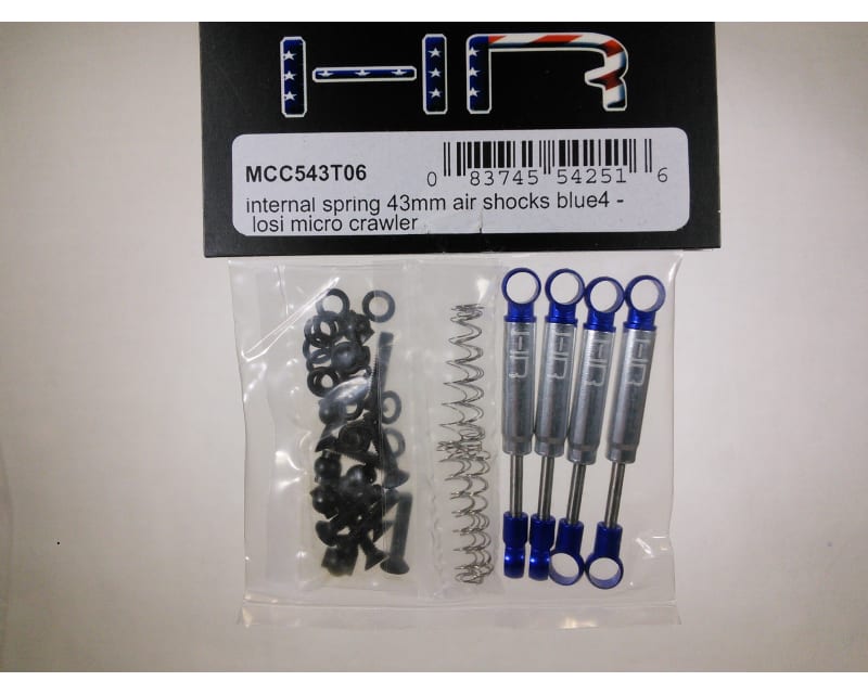 Tap to zoom Internal Spring 43mm Air Shocks (blue)(4) - Losi Micro Crawler