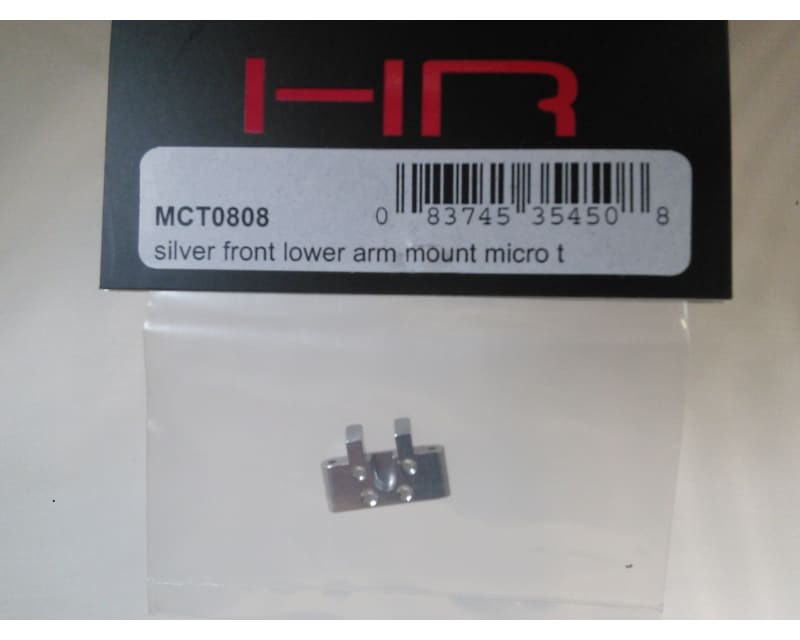 discontinued Aluminum Front Lower Arm Mount (Silver) - Losi 1/36