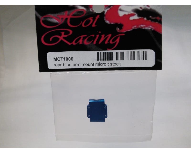 Aluminum Rear Arm Mount -2deg (Stock)(Blue) - Losi 1/36 Micro-T