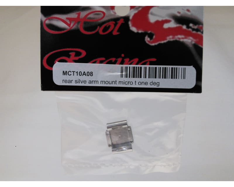 Aluminum Rear Arm Mount -1deg (Silver) - Losi 1/36 Micro-T
