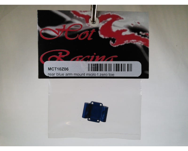 Aluminum Rear Arm Mount 0deg (Blue) - Losi 1/36 Micro-T