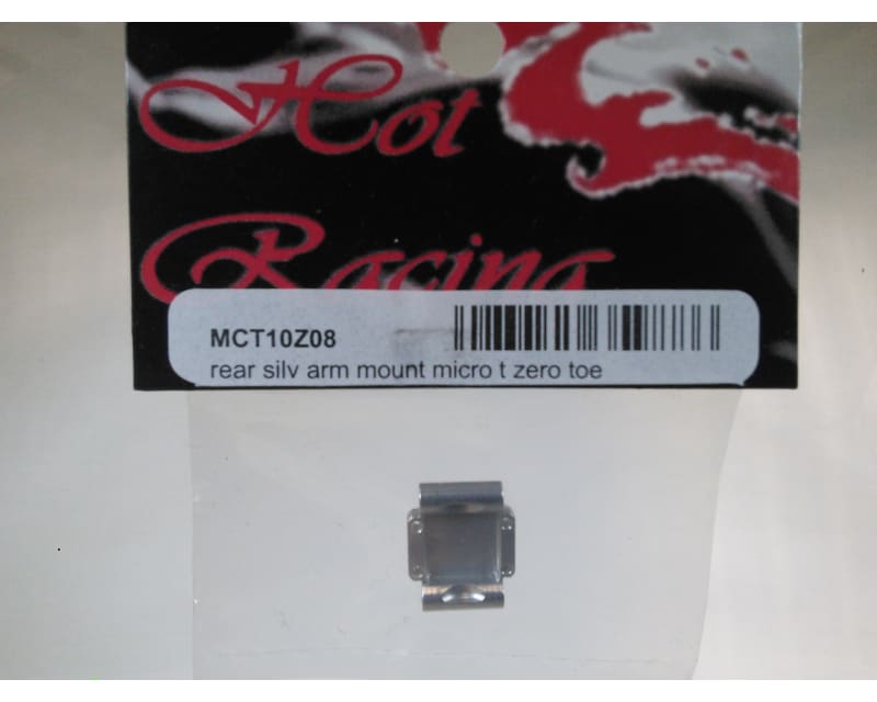 Tap to zoom Aluminum Rear Arm Mount 0deg (Silver) - Losi 1/36 Micro-T