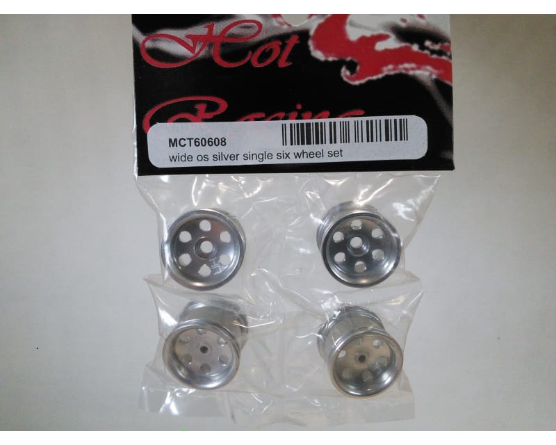 discontinued Aluminum Wide Offset Single-6 Wheels Set (Silver) -
