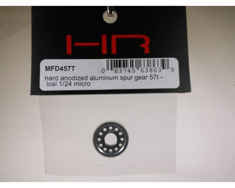 Tap to zoom 57t Hard Anodized Aluminum Spur Gear Losi 1/24 Micro