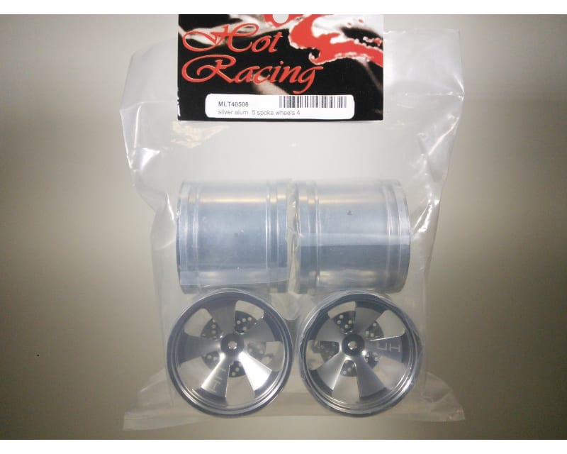 Tap to zoom discontinued Silver Aluminum 5 Spoke Wheels (4) - Losi Mini LST