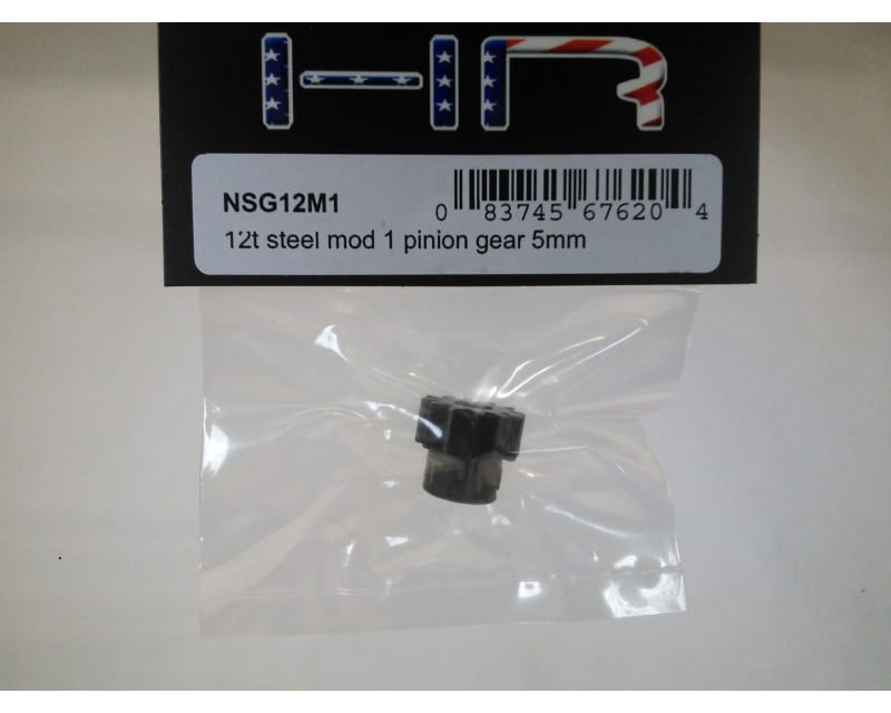 Tap to zoom 12t Steel Mod 1 Pinion Gear 5mm