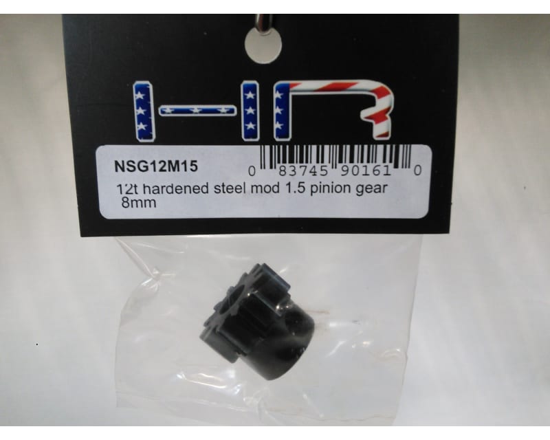 12t Mod 1.5 Hardened Steel Pinion Gear 8mm Bore