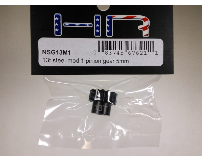 13t Steel Mod 1 Pinion Gear 5mm