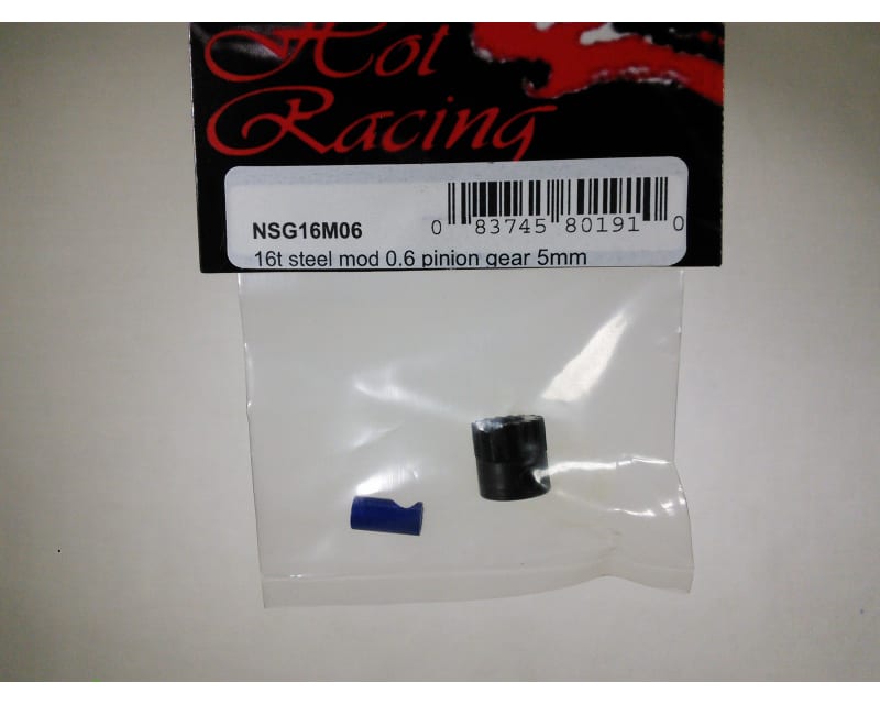 16t Steel Mod 0.6 Pinion Gear 5mm or 1/8