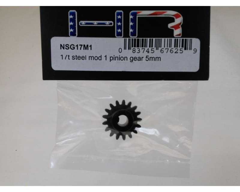 17t Steel Mod 1 Pinion Gear 5mm