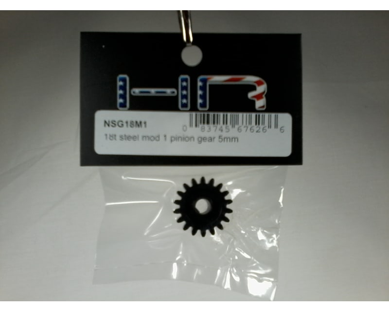 18t Steel Mod 1 Pinion Gear 5mm