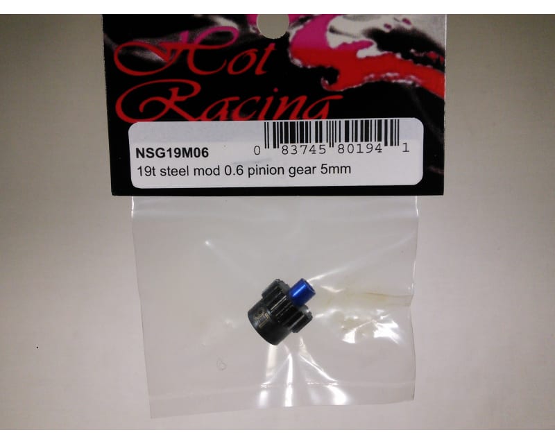 Tap to zoom 19t Steel Mod 0.6 Pinion Gear 5mm