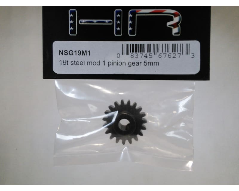 Tap to zoom 19t Steel Mod 1 Pinion Gear 5mm