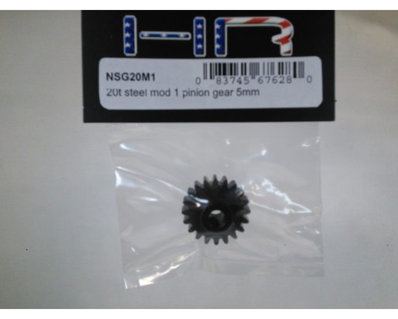 Tap to zoom 20t Steel Mod 1 Pinion Gear 5mm