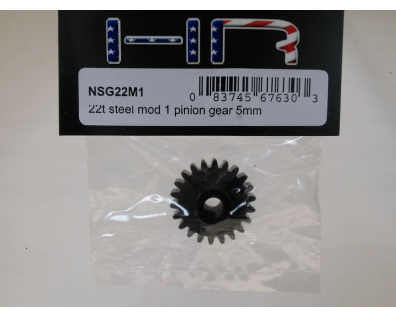 Tap to zoom 22t Steel Mod 1 Pinion Gear 5mm