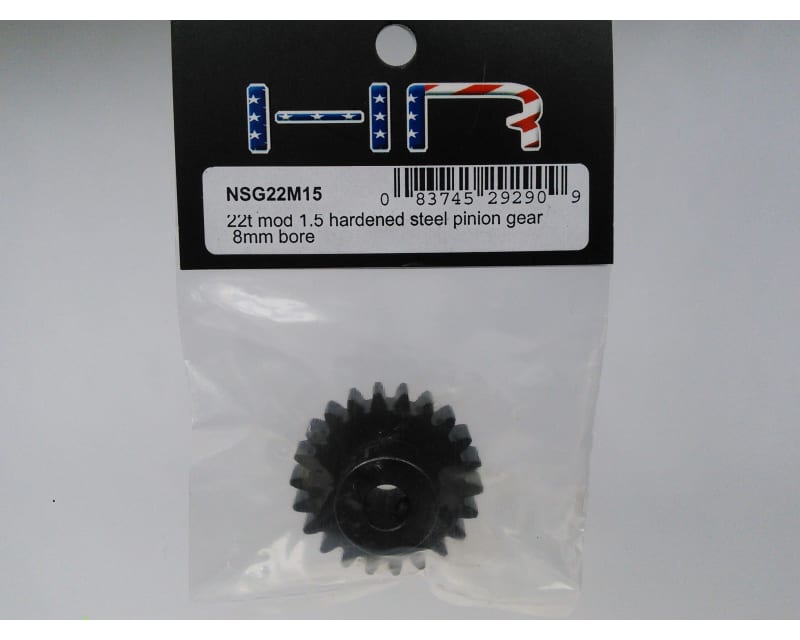 Tap to zoom 22T Mod 1.5 Hardened Steel Pinion Gear 8mm Bore