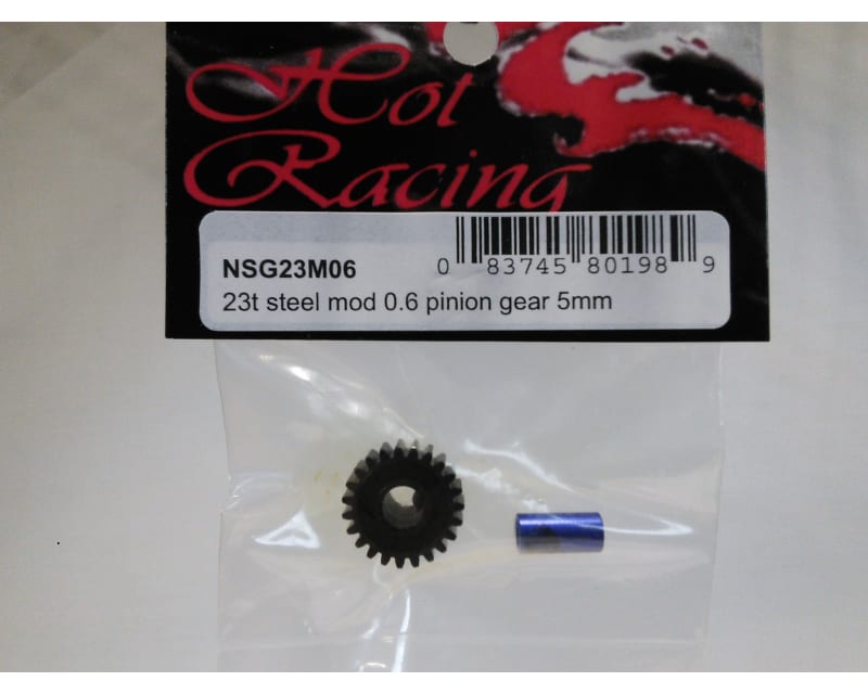 Tap to zoom 23t Steel Mod 0.6 Pinion Gear 5mm