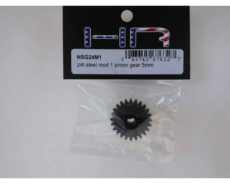 Tap to zoom 24t Steel Mod 1 Pinion Gear 5mm