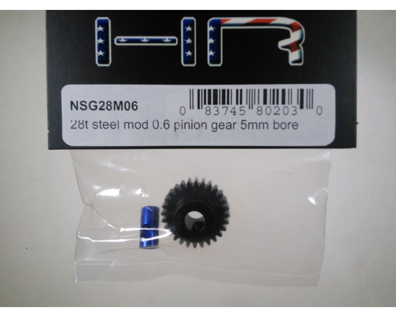 Tap to zoom 28t Steel Mod 0.6 Pinion Gear 5mm Bore
