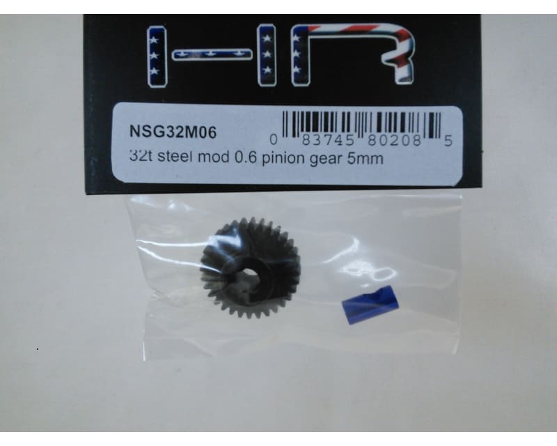 Tap to zoom 32t Steel Mod 0.6 Pinion Gear 5mm
