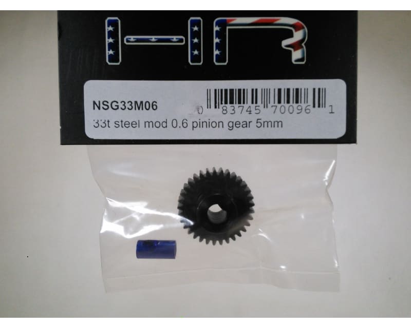 Tap to zoom 33t Steel Mod 0.6 Pinion Gear 5mm