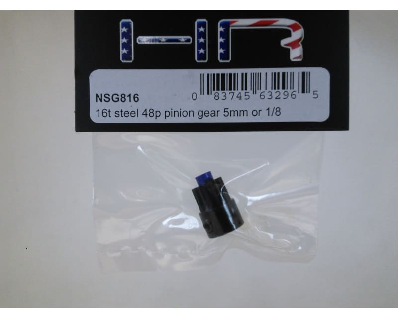 16t Steel 48p Pinion Gear 5mm or 1/8